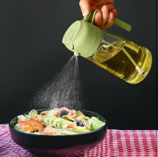 The Culinary House - 2 in 1 Oil Dispenser 500ml Oil Sprayer Bottle for Cooking