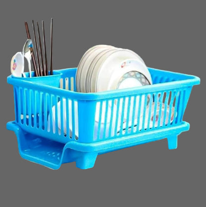 The Culinary House 3 in 1 Kitchen Dish Drainer (Blue)