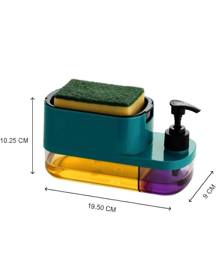 The Culinary House - Soap Pump Dispenser with Sponge Holder – Multi-Colour