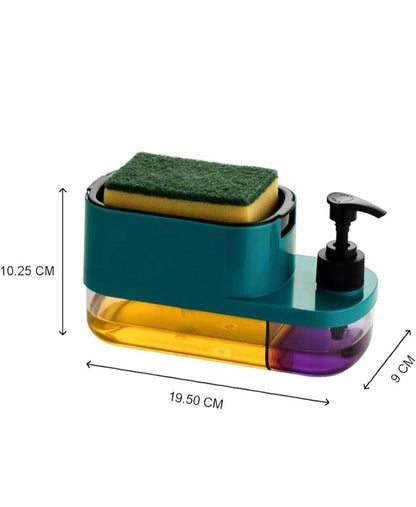 The Culinary House - Soap Pump Dispenser with Sponge Holder – Multi-Colour
