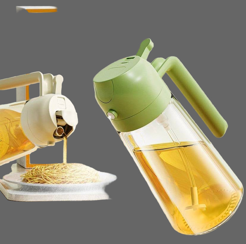 The Culinary House - 2 in 1 Oil Dispenser 500ml Oil Sprayer Bottle for Cooking
