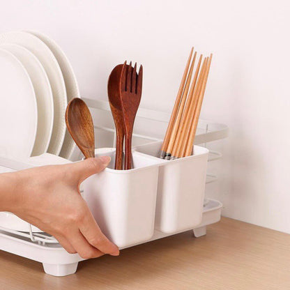 The Culinary House - Dish Rack for Kitchen Counter – Compact Drainer (Single Layer, Silver)