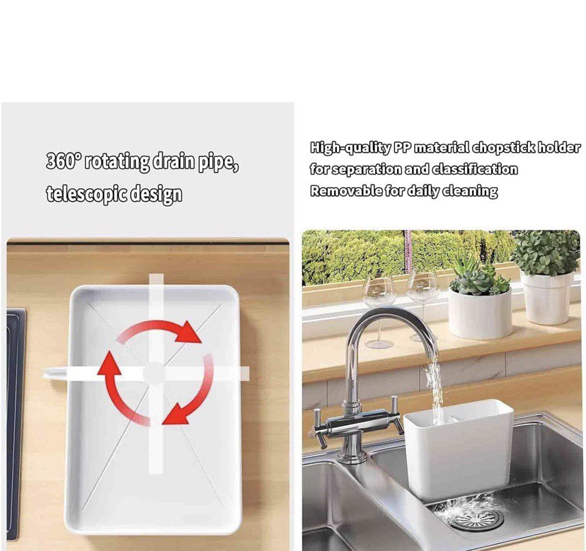 The Culinary House - Dish Rack for Kitchen Counter – Compact Drainer (Single Layer, Silver)