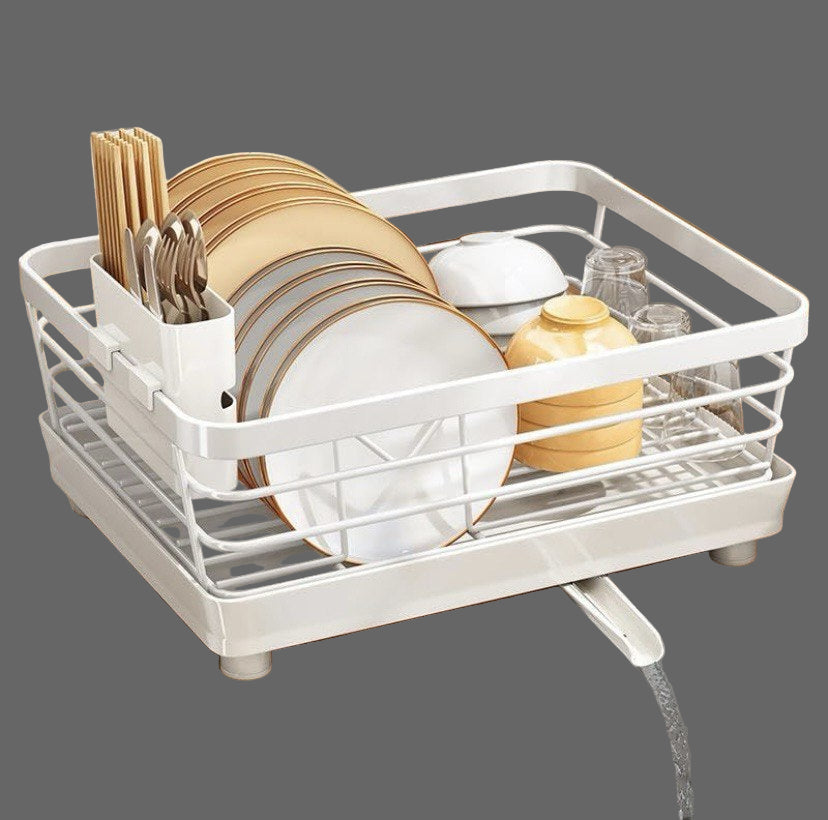 The Culinary House - Dish Rack for Kitchen Counter – Compact Drainer (Single Layer, Silver)