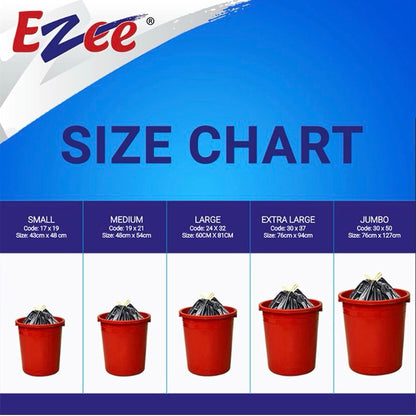 The Culinary House - Easy Garbage Trash Bags (30 Pieces, Large 24 x 32 Inches, Pack of 2)