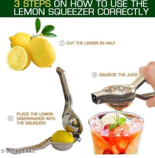 The Culinary House Stainless Steel Lemon Squeezer & Pakkad & Egg Whisk & Roti Chimta & Potato Masher for Kitchen Tool Set