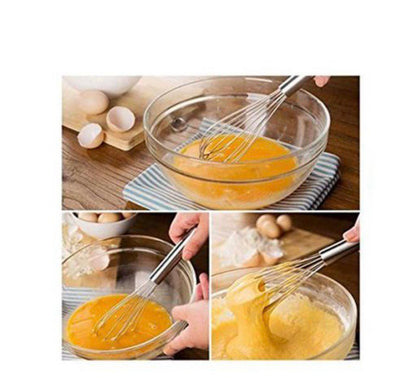 The Culinary House Stainless Steel Lemon Squeezer & Pakkad & Egg Whisk & Roti Chimta & Potato Masher for Kitchen Tool Set